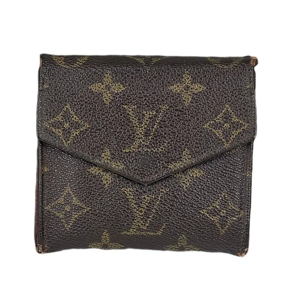 LOUIS VUITTON VINTAGE MONOGRAM CANVAS SNAP WALLET – BROWN – EDGE/INTERIOR WEAR